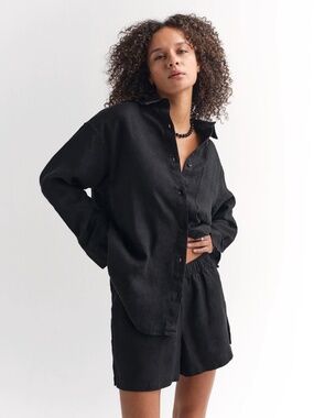 MATE The Label Organic Linen Oversized Button Down